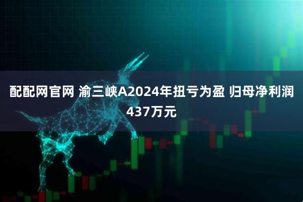 配配网官网 渝三峡A2024年扭亏为盈 归母净利润437万元