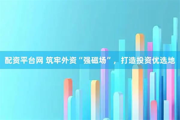 配资平台网 筑牢外资“强磁场”，打造投资优选地